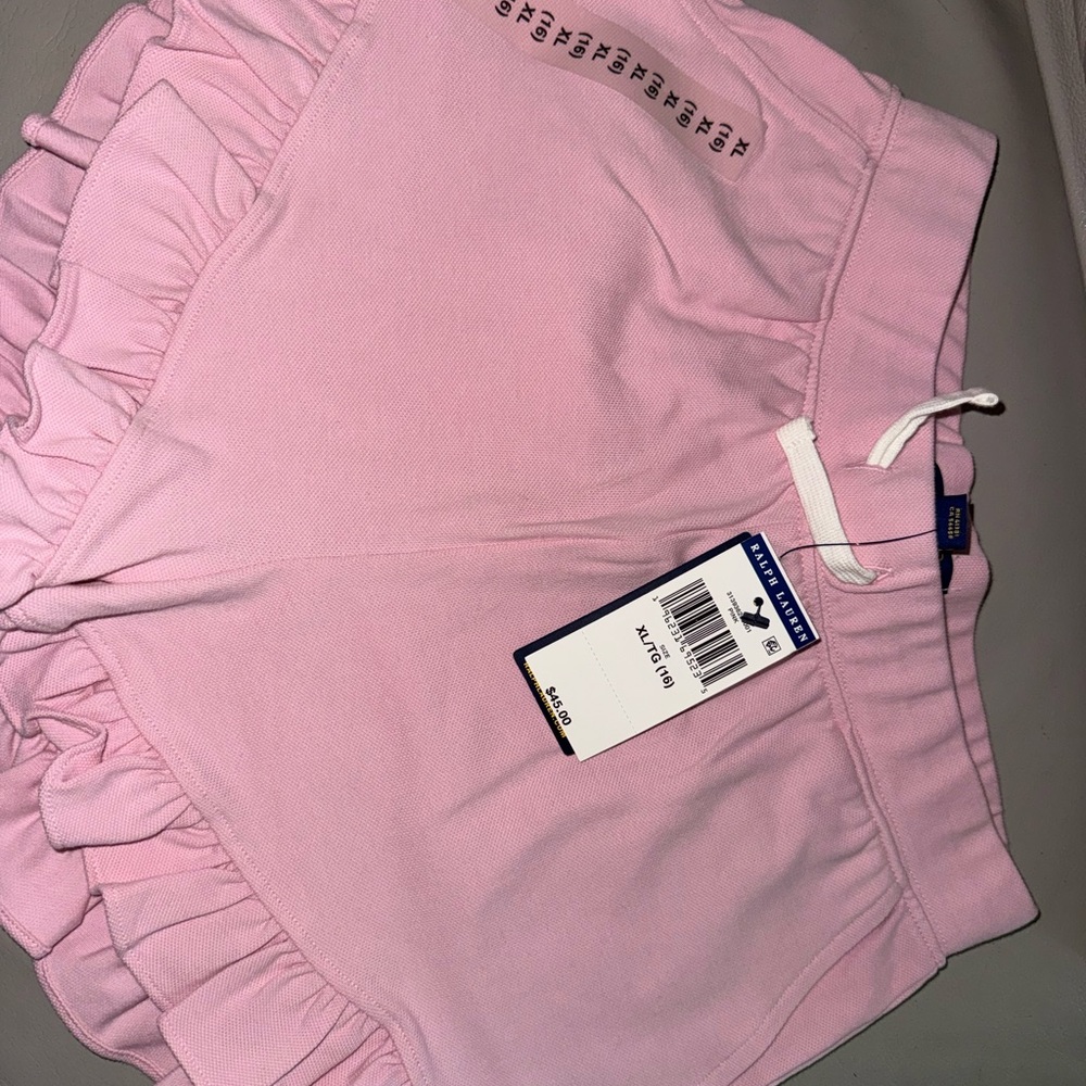 Polo Ralph Lauren Pink Ruffle Shorts - Picture 2 of 4